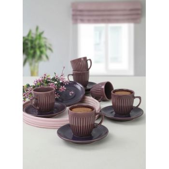 Set cesti de cafea, Keramika, 275KRM1652, Ceramica, Mov