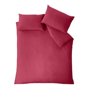 Lenjerie de pat roz-închis pentru pat de o persoană 135x200 cm So Soft Easy Iron – Catherine Lansfield ieftina