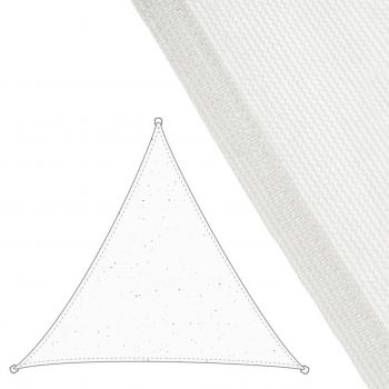 Copertina parasolar triunghiular Awning, 3.5 x 3.5 m, polietilena, alb