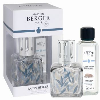 Set Maison Berger lampa catalitica Glacon Feathers cu parfum Caresse de Coton
