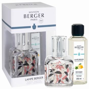 Set Maison Berger lampa catalitica Glacon Leaves cu parfum Zeste de Verveine