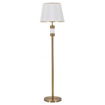 Lampadar Whity, Mauro Ferretti, Ø41 x 160 cm, 1 x E27, 40W, fier/textil, auriu/alb