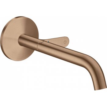 Baterie lavoar incastrata red gold periat, pipa 220 mm, Hansgrohe Axor One Select