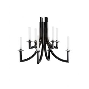 Candelabru Kartell Khan design Philippe Starck d 77cm 8x max 5W E14 negru