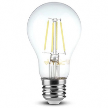 Bec LED cu filament SKU-7120 E27 A60 4W 6400K lumina alba rece