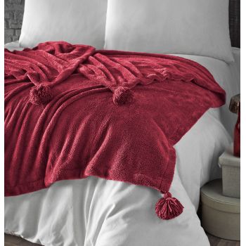 Pătură Puff Red, 160 x 200 cm