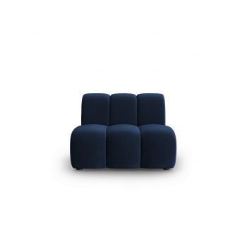 Modul canapea 1 loc fara cotiere, Lupine, Micadoni Home, BL, 90x87x70 cm, catifea, albastru regal