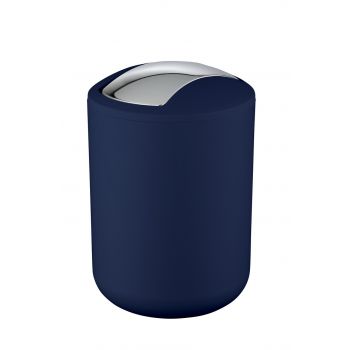 Cos de gunoi cu capac batant, Wenko, Brasil S, 2 L, plastic, albastru inchis