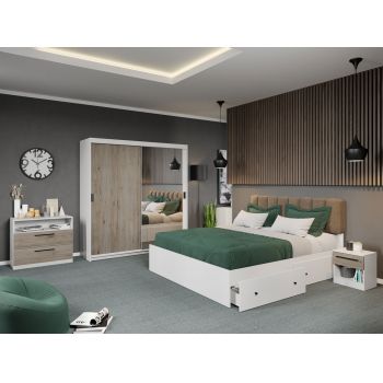 Set dormitor complet San Remo+Oglinda - Karin - C14