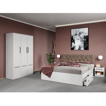 Set dormitor complet Alb - Madrid - C33 ieftin