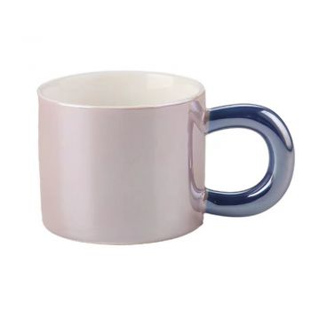 Cana ceramica Pufo Glossy pentru ceai, cafea, 250 ml, mov