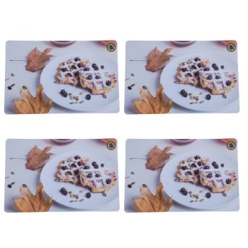 Set suport farfurie pentru servirea mesei, model Pufo Dessert, 4 bucati, 44 x 29 cm