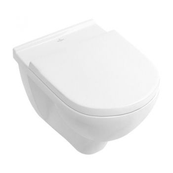 Set vas WC suspendat Villeroy & Boch, O.Novo, compact, direct flush, alb alpin