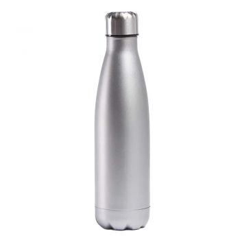 Sticla termos metalica Pufo Shine pentru bauturi, izoterm, 500 ml, gri