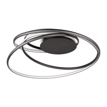 Plafonieră neagră LED cu abajur din metal Nala – Trio Select