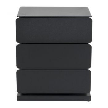 Comodă neagră din metal 37x54,5 cm Joey – Spinder Design