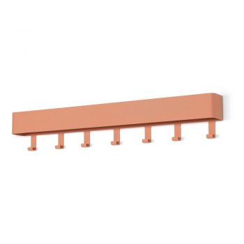Cuier de perete roz somon cu raft din metal Dax Play – Spinder Design