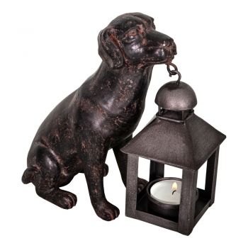 Felinar din polirășină (înălțime 19 cm) Dog – Antic Line