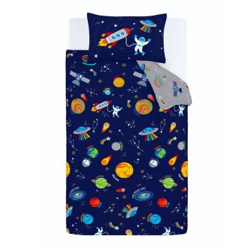 Lenjerie de pat pentru copii pentru pat de o persoană 135x200 cm Lost In Space – Catherine Lansfield