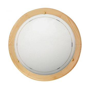 Plafonieră albă-în culoare naturală LED cu abajur din sticlă ø 30 cm Pine – Candellux Lighting