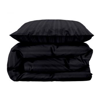 Lenjerie de pat gri antracit din damasc pentru pat de o persoană/extinsă 140x220 cm Noble – Södahl