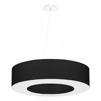 Lustră neagră cu abajur textil ø 70 cm Galata – Nice Lamps