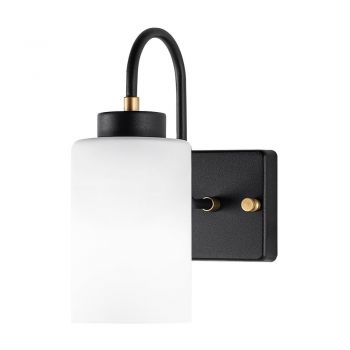 Aplică de perete neagră-albă ø 10 cm Duzsuz – Opviq lights