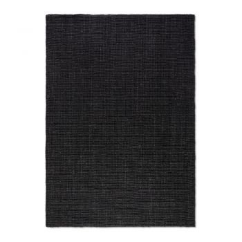 Covor negru din iută 160x230 cm Bouclé – Hanse Home