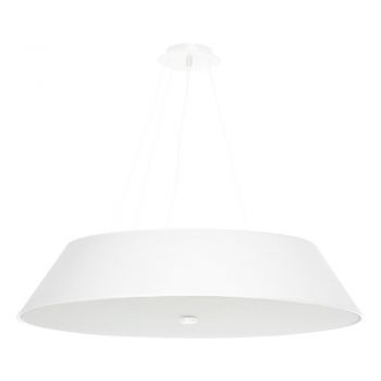 Lustră albă cu abajur textil ø 70 cm Hektor – Nice Lamps