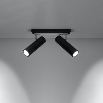 Plafonieră neagră 6x30 cm Mira – Nice Lamps