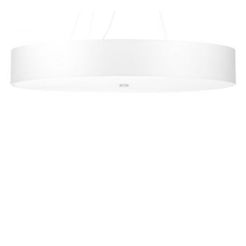 Lustră albă cu abajur textil ø 90 cm Herra – Nice Lamps