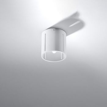 Plafonieră albă cu abajur din metal Vulco – Nice Lamps