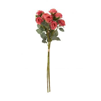 J-Line buchet artificial Bouquet Rose 12-pack