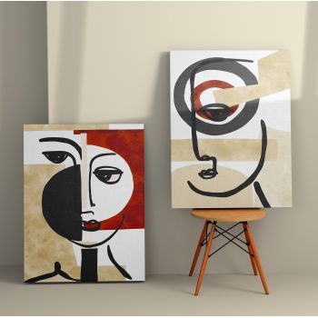 Tablou Canvas (2 bucăți) 2KNV4234, Multicolor, 110x70 cm