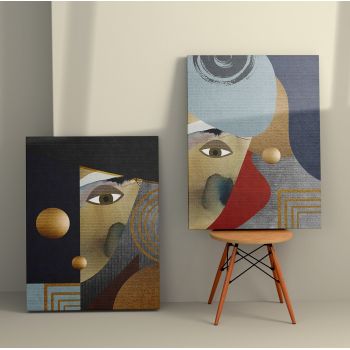 Tablou Canvas (2 bucăți) 2KNV4335, Multicolor, 110x70 cm