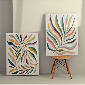 Tablou Canvas (2 bucăți) 2KNV4374, Multicolor, 110x70 cm