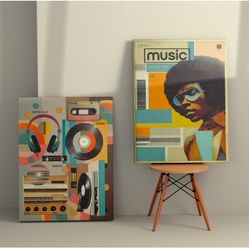 Tablou Canvas (2 bucăți) 2KNV4376, Multicolor, 110x70 cm