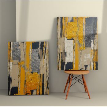 Tablou Canvas (2 bucăți) Elegance 6, Multicolor, 110x70 cm