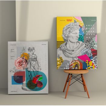 Tablou Canvas (2 bucăți) Modern 7, Multicolor, 110x70 cm