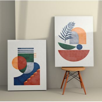 Tablou Canvas (2 bucăți) Rustic 9, Multicolor, 150x100 cm