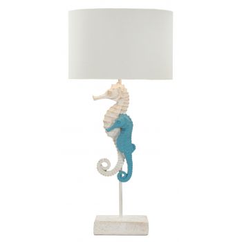 Lampa de masa Sea Horse, Mauro Ferretti, 1x E27, 40W, 30.5x66.5 cm, polirasina/fier/textil, multicolor