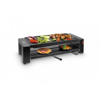 Plita electrica grill / pizza / raclette PR Fritel 3195, 1200+250 W, 40 x 20 cm, Negru