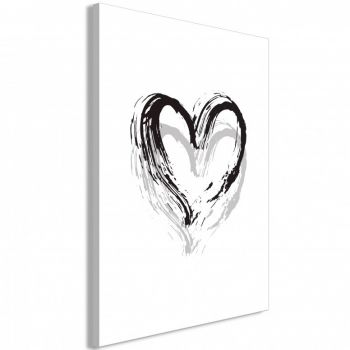 Tablou - Brush Heart (1 Part) Vertical 80x120 cm