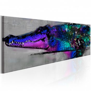 Tablou - Blue Alligator 150x50 cm