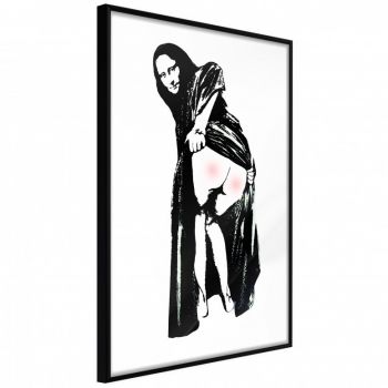 Poster - Moona Lisa, cu Ramă neagră, 20x30 cm