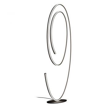 Lampadar negru LED cu abajur din metal (înălțime 175 cm) Ciola – CINQUE
