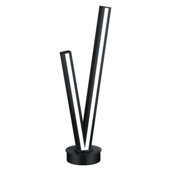 Veioză neagră LED cu control vocal/cu control prin aplicații mobile cu abajur din metal (înălțime 67,5 cm) Cicanto – CINQUE