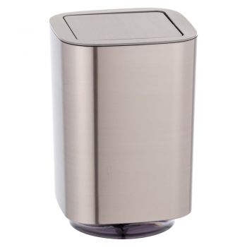 Coș de gunoi argintiu lucios din plastic 5,5 l Auron – Wenko