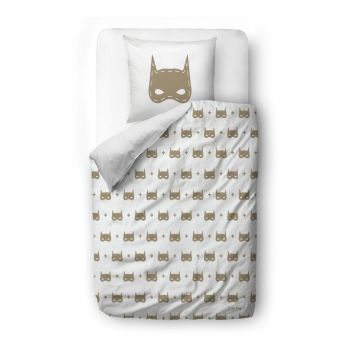 Lenjerie de pat pentru copii din bumbac satinat pentru pat de o persoană 135x200 cm Batboy – Butter Kings