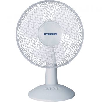 Ventilator de birou Hyundai HY FT 12A, 45 W, 3 viteze, Diametru 30 cm, Alb